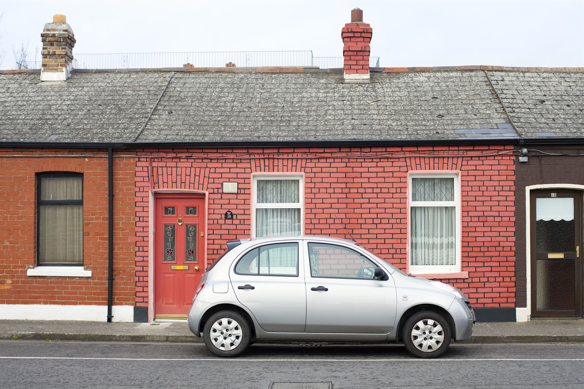 Used car with open door